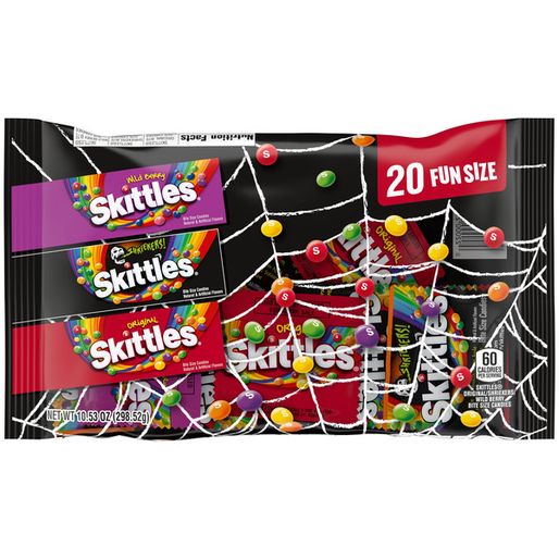 SKITTLES Original Wild Berry & Shriekers Chewy Halloween Fun Size Candy