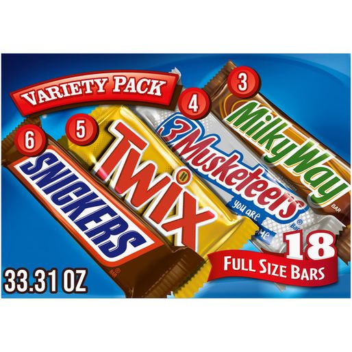 Snickers, Twix, 3 Musketeers & Milky Way Variety Pack