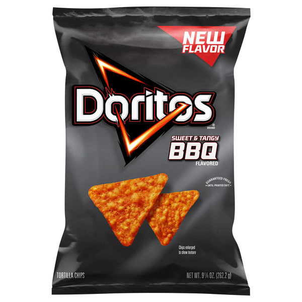 Doritos Tortilla Chips, BBQ Flavored, Sweet & Tangy.