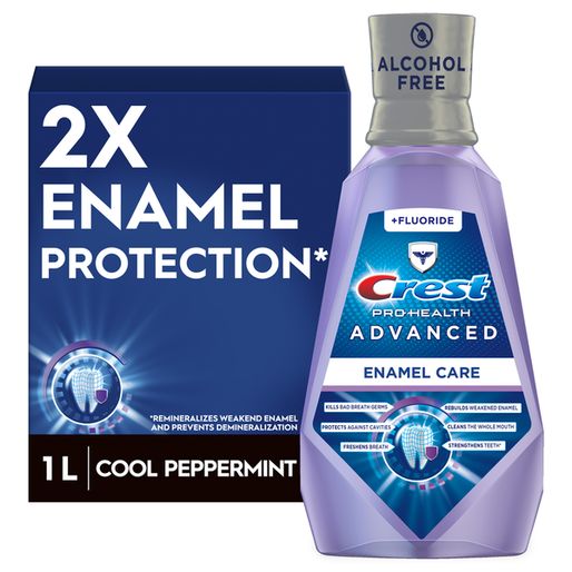 Crest Pro-Health Advanced Enamel Care Mouthwash, Alcohol Free, Strengthens Enamel
