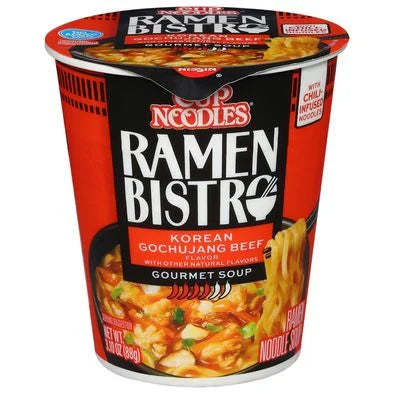 Nissin Ramen Bistro Gourmet Korean Gochujang Beef Ramen Noodle Soup