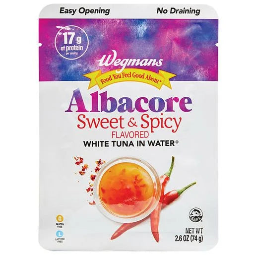 Sweet & Spicy Albacore White Tuna, Pouch.