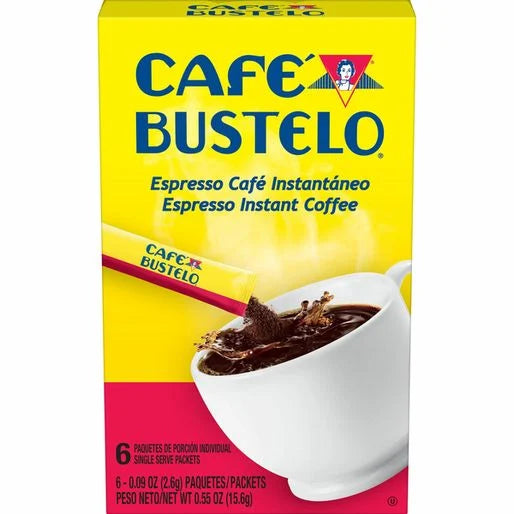 Cafe Bustelo Instant Singles.