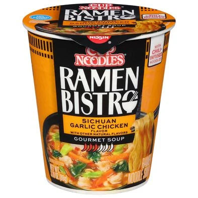 Nissin Ramen Bistro Gourmet Sichuan Garlic Chicken Ramen Noodle Soup