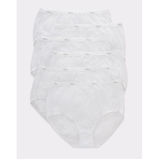 Hanes Women's Cotton No Ride Up Brief Panties 6PK